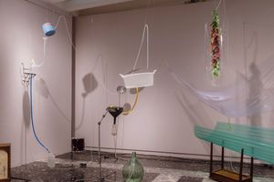 Exhibition view: Yuko Mohri, _Compose_, Japan Pavilion, The 60th International Art Exhibition, La Biennale di Venezia, Venice (20 April–24 November 2024). Courtesy La Biennale di Venezia. Photo: Matteo de Mayda.